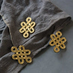 Vintage inspired Brass Twisted Cabinet Drawer Knob - set of 2