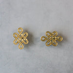 Vintage inspired Brass Twisted Cabinet Drawer Knob - set of 2