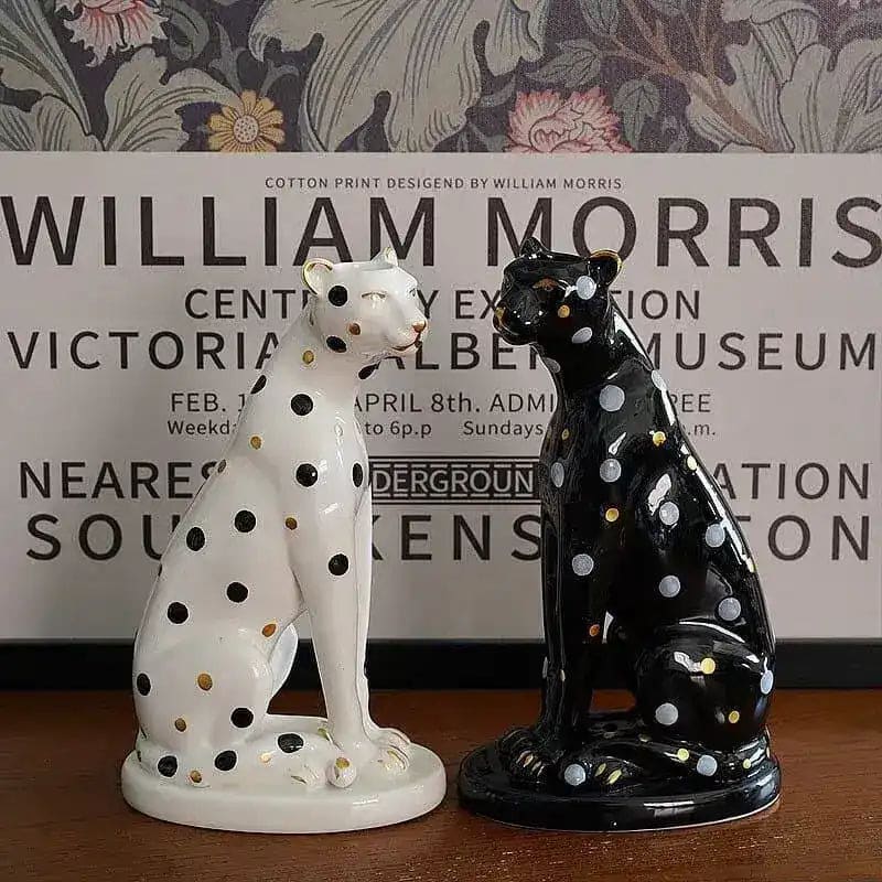 Vintage Inspired Leopard Candle Holder