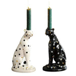 Vintage Inspired Leopard Candle Holder