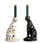 Vintage Inspired Leopard Candle Holder