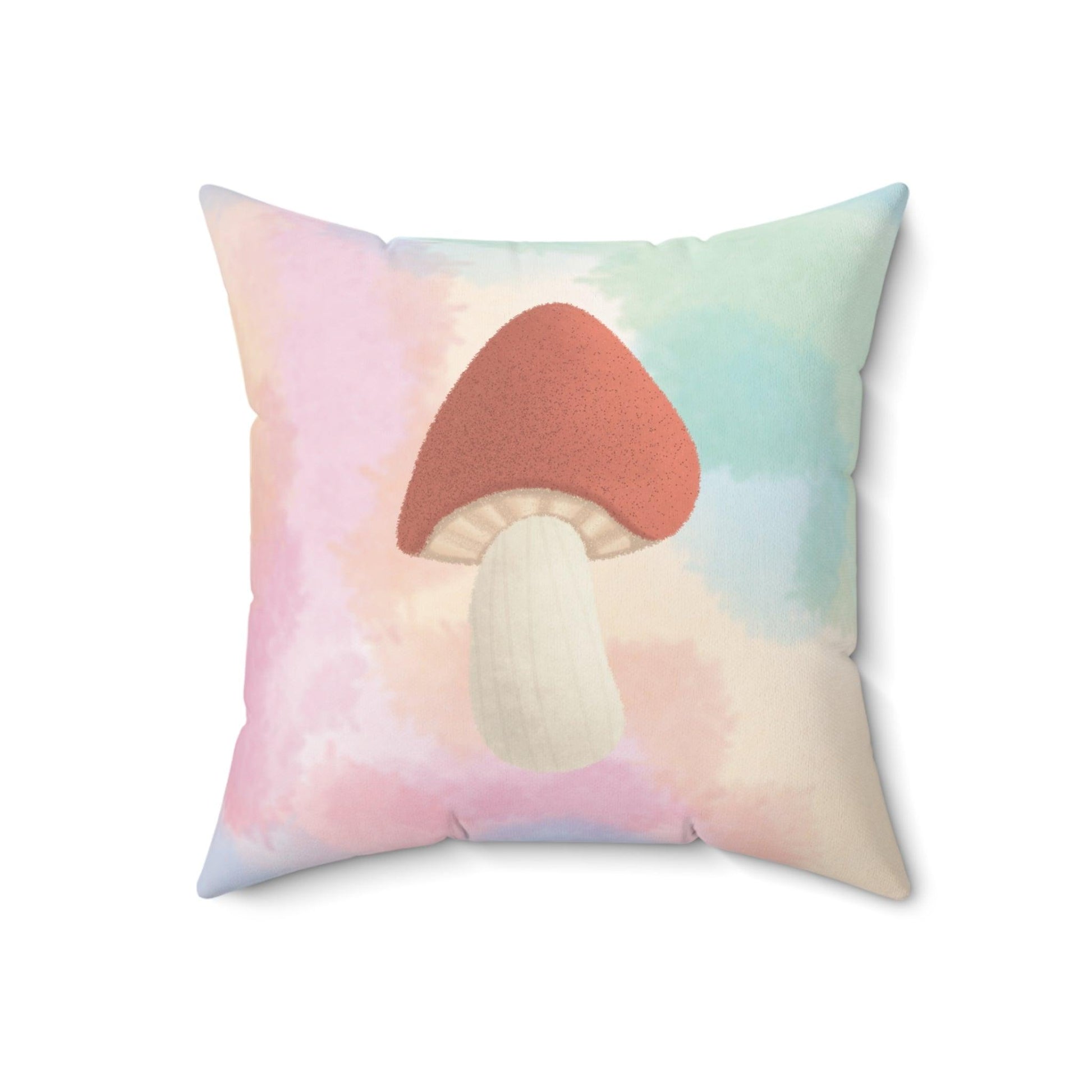 Vintage Inspired Mushroom Throw Pillow