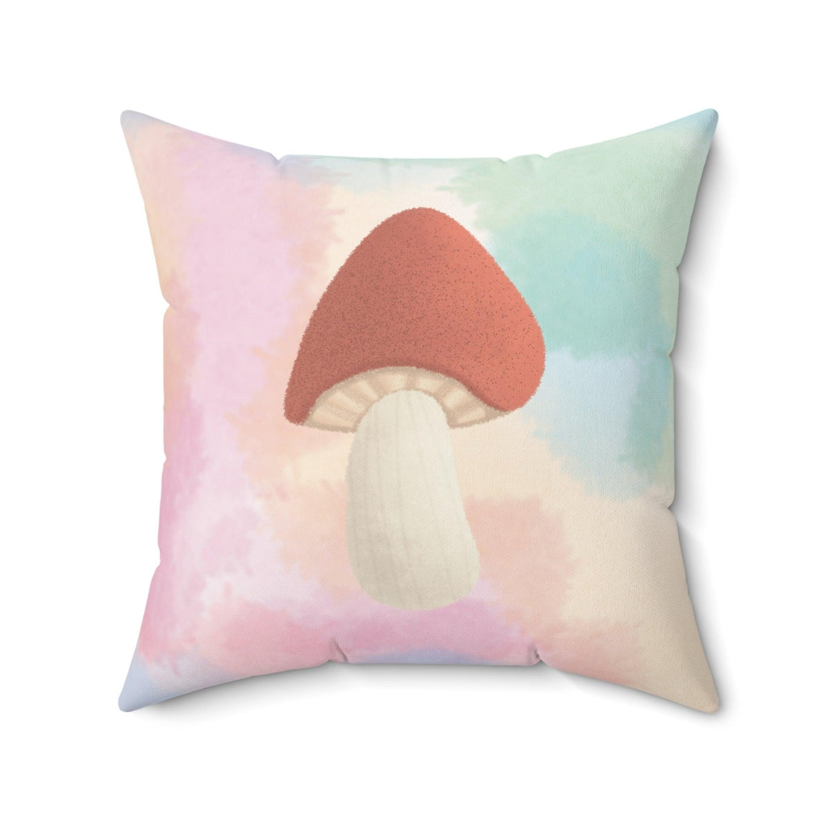 Vintage Inspired Mushroom Throw Pillow