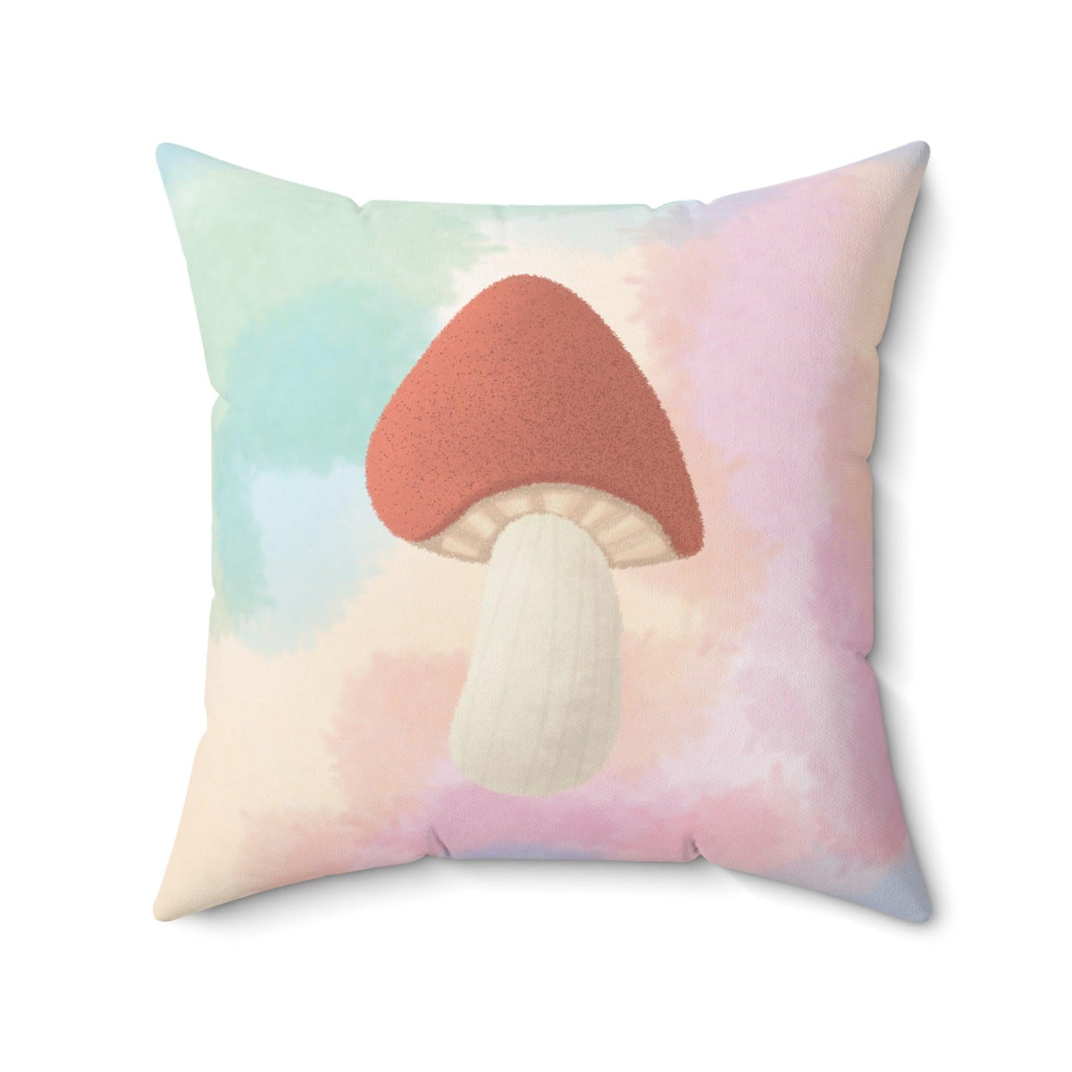 Vintage Inspired Mushroom Throw Pillow