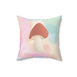 Vintage Inspired Mushroom Throw Pillow