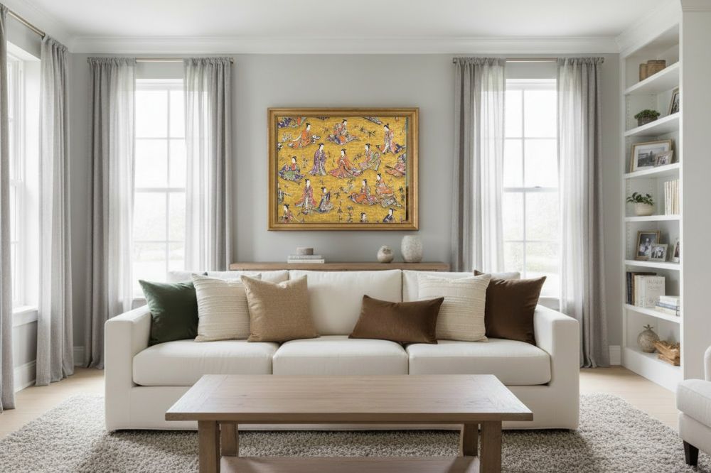 Framed room mockup - gold
