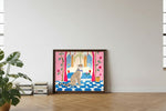 Framed room mockup - leaning