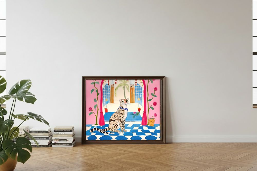 Framed room mockup - leaning