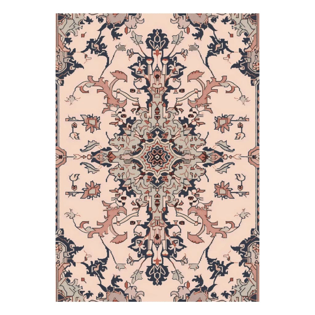 This elegant Vintage Manor Hand Tufted Area Rug features an intricate Persian design with soft, earthy tones of beige, navy, and blush. Perfect for enhancing the charm of dining rooms, bedrooms, or formal settings, this wool rug offers a vintage touch to any space.