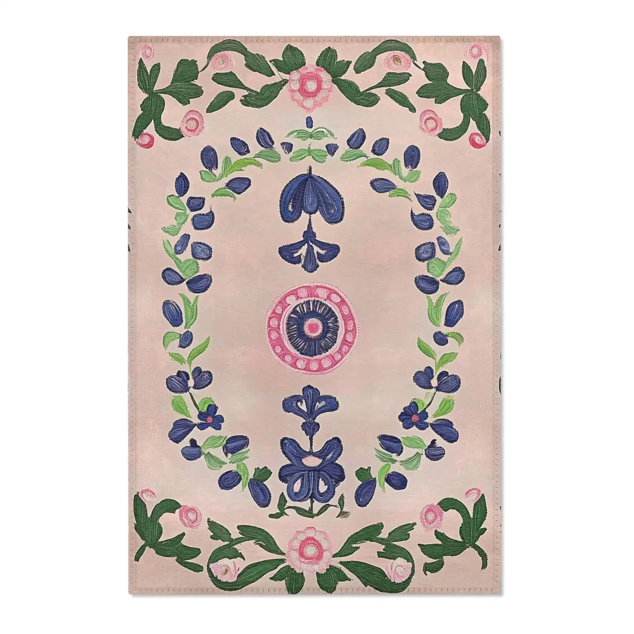 Terracotta & Cream Floral Medallion A...