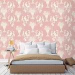 Vintage Pink Chinoiserie with birds Wallpaper