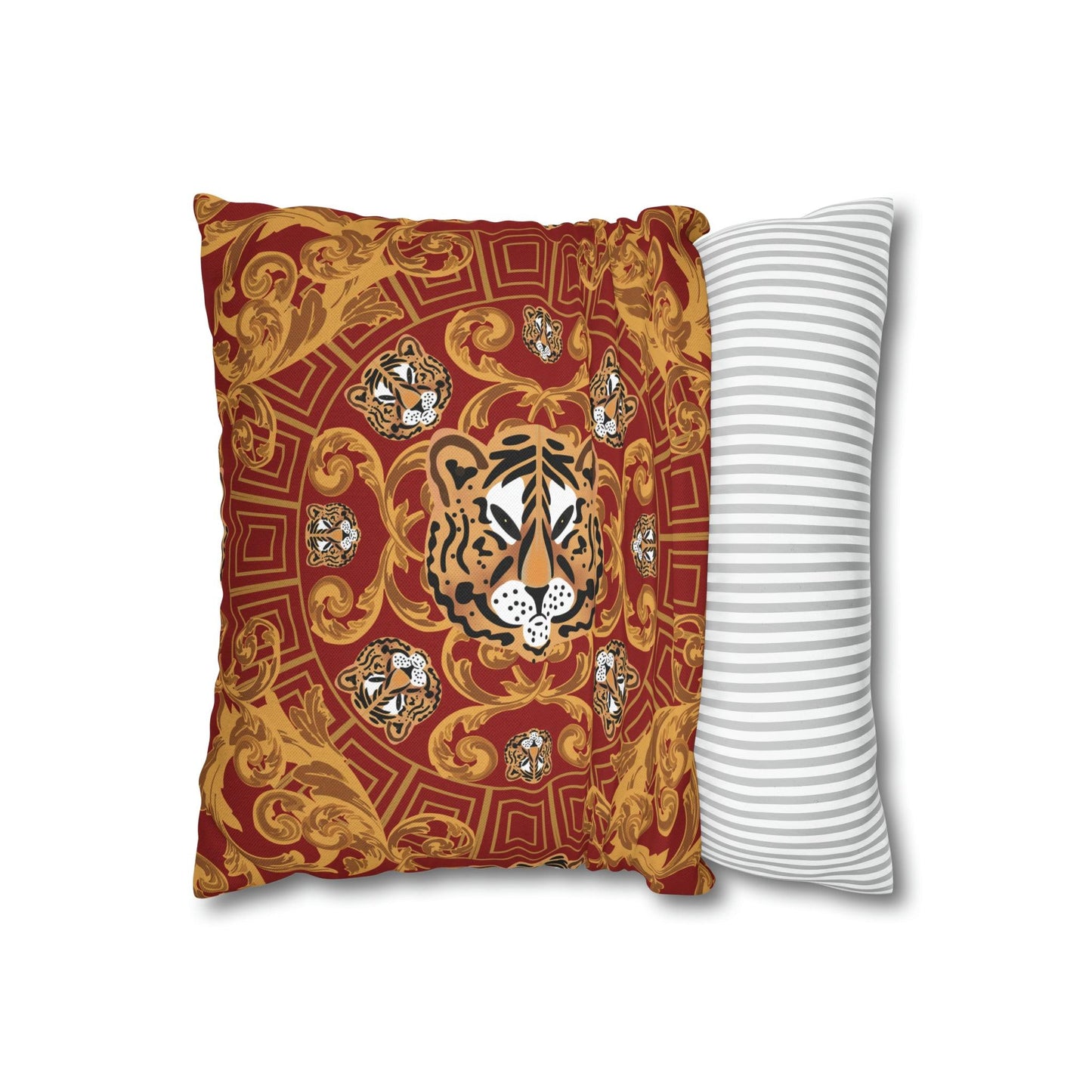 Vintage Tiger Square Pillow Case - MAIA HOMES