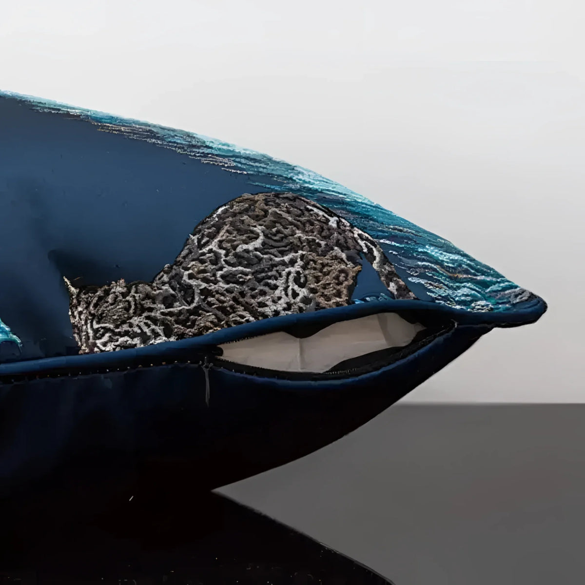 Vintage toucan jacquard throw pillow cover featuring intricate designs and a zipper closure, perfect for home decor.