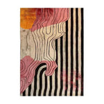 Vivid Shapes Hand Tufted Viscose Rug featuring an abstract design with bold stripes and colorful patterns. Perfect for adding a contemporary touch to your living room or bedroom, this area rug combines elegance with modern style. Ideal as a wool rug centerpiece for area rugs in living rooms or bedrooms.