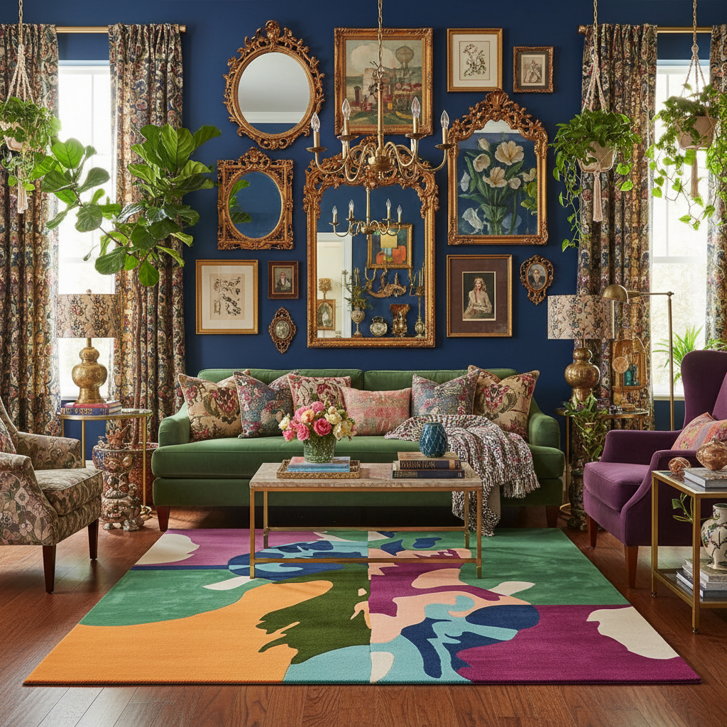 Wandering Form Hand Tufted Rug