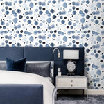 Watercolor Blue and White Abstract Wallpaper