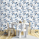 Watercolor Blue and White Abstract Wallpaper