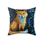 Watercolor Foxy Portrait Printed Throw Pillow