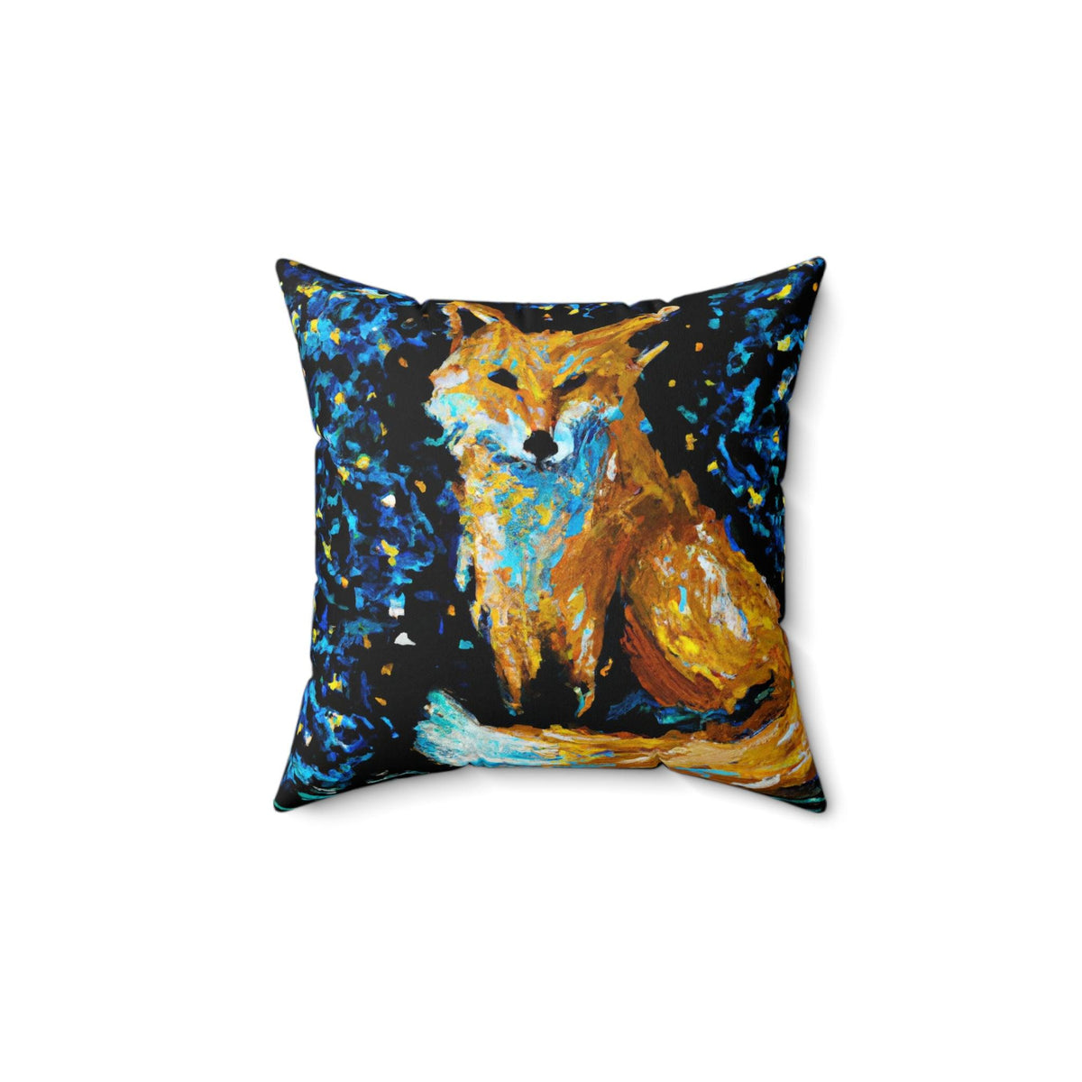 Watercolor Foxy Portrait Printed Throw Pillow