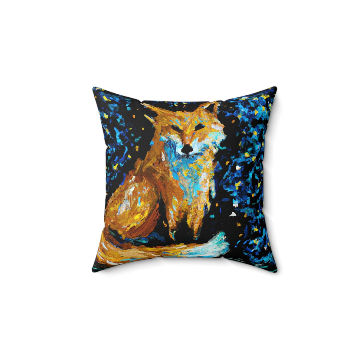 Watercolor Foxy Portrait Printed Throw Pillow