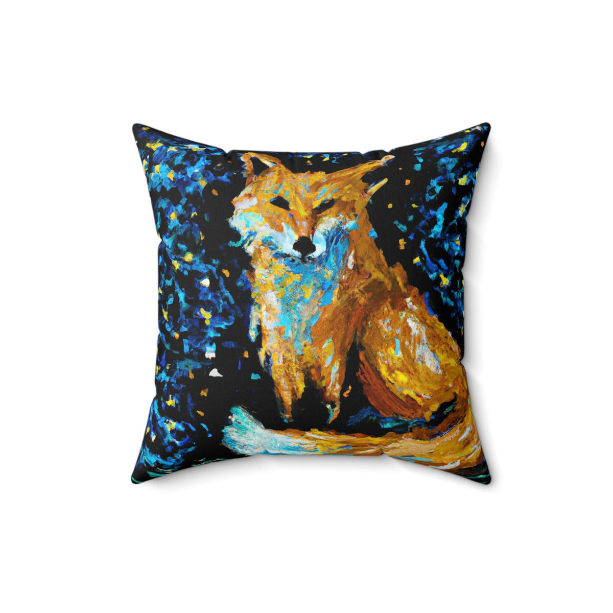 Watercolor Foxy Portrait Printed Throw Pillow