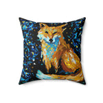 Watercolor Foxy Portrait Printed Throw Pillow