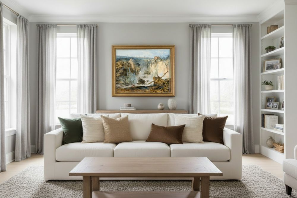 Framed room mockup - gold