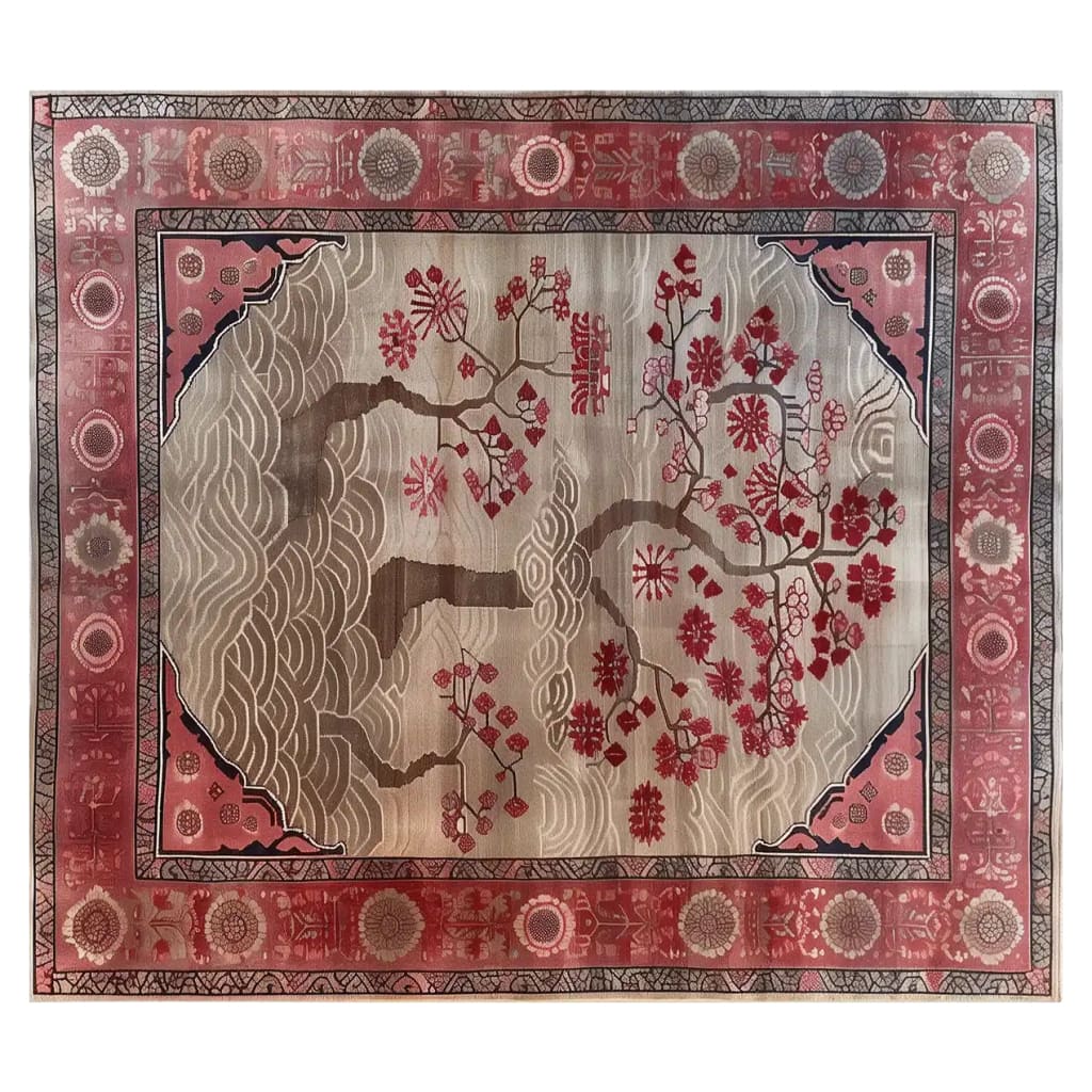 Wave of Petals Hand Tufted Wool Rug