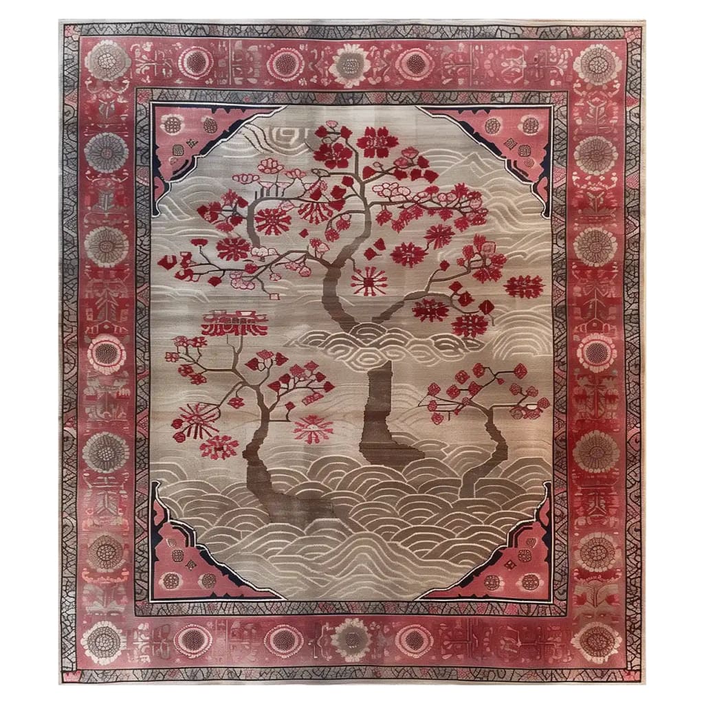 Wave of Petals Hand Tufted Wool Rug