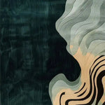 This stunning Area Rug, titled 'Wavy Seascape Hand Tufted Wool Rug', features a mesmerizing blend of organic curves and contrasting colors, perfect for adding a touch of elegance to your living room and dining room. Made from high-quality wool, this contemporary rug serves as an eye-catching centerpiece in any bedroom or dining area.