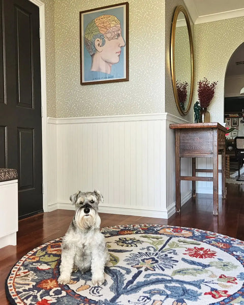 The Blossom Grace Hand Tufted Round Rug