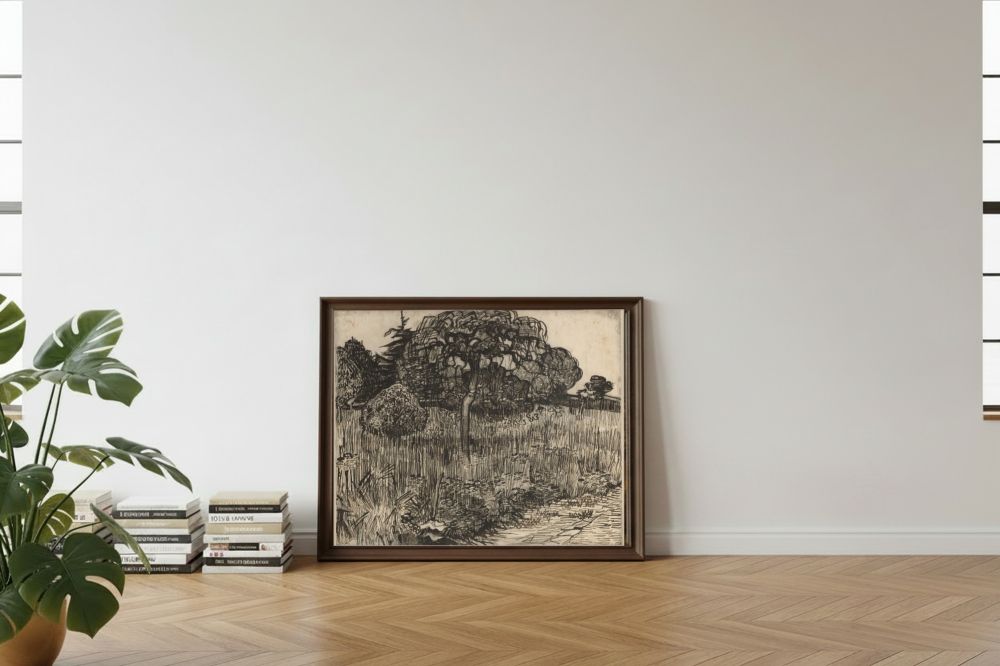 Framed room mockup - leaning