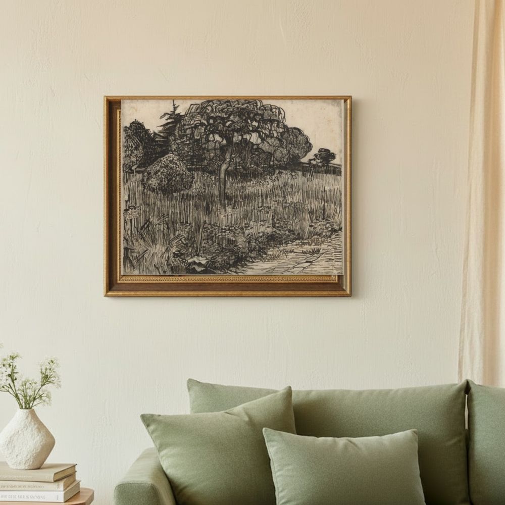 Framed room mockup - sage