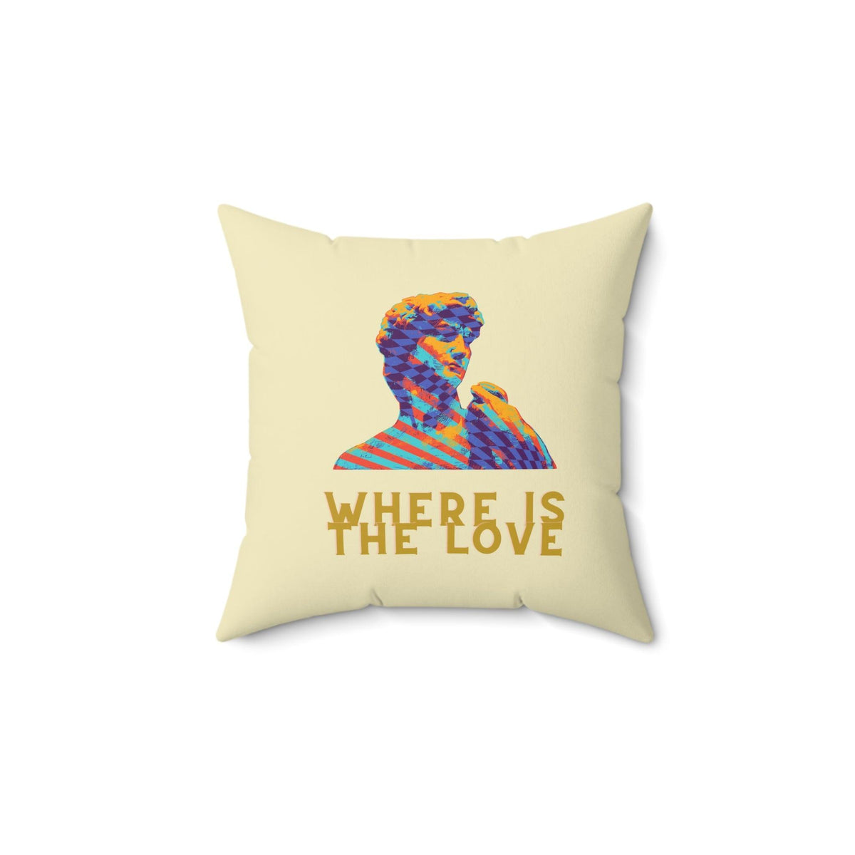 Where is the Love? David Bust Printed Throw Pillow