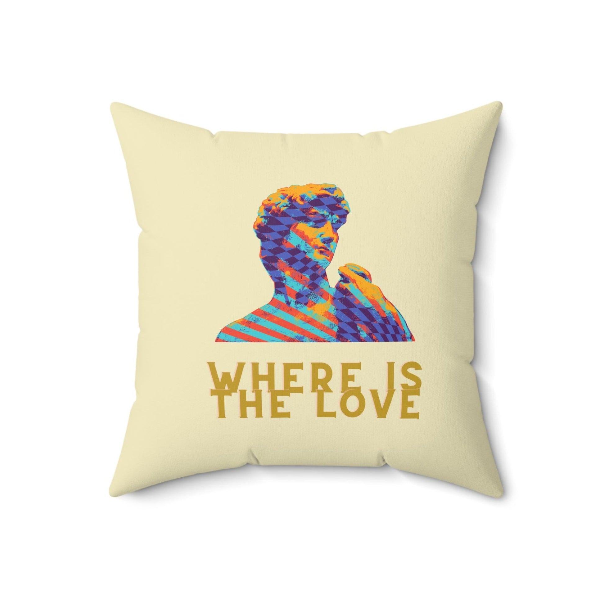 Where is the Love? David Bust Printed Throw Pillow - MAIA HOMES