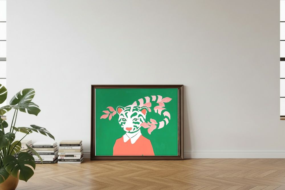 Framed room mockup - leaning