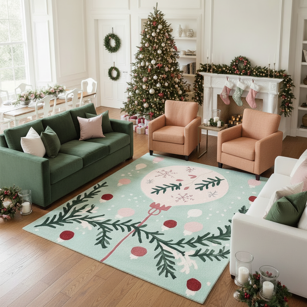 Whimsy Holiday Charm Hand Tufted Rug