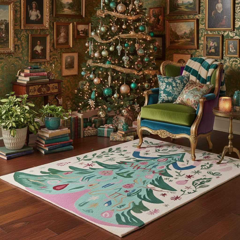 Whimsy Tree Wishes Hand Tufted Rug