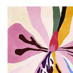 Close-up view of the Whispers of Flora Hand Tufted Rug, showcasing its vibrant abstract floral design. This area rug is perfect for adding a splash of color to your living room. Ideal as a living room rug 8x10, this wool rug combines contemporary style with comfort, making it a standout piece in rugs for living room collections.