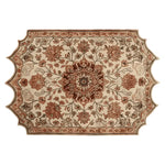 Beautifully designed Persian area rug, showcasing a hand-tufted floral pattern with intricate details in warm earth tones. This wool rug captures a vintage charm, perfect for adding elegance to any living room. Ideal as an 8x10 centerpiece, this rug is a timeless addition to your area rugs collection for the living room.