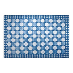 White and Blue Classic Dhurrie Cotton Rug