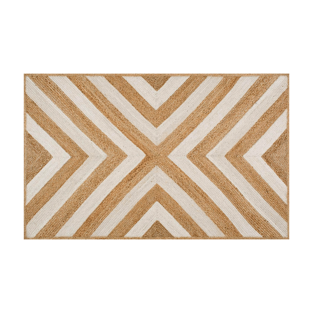 Triangle Jute Doormat_ Dusk & Gold 2x3 Feet and CUSTOM SIZE 