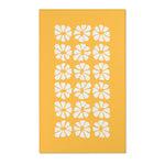 White Flowers Yellow Printed Area Rugs 36" × 60"