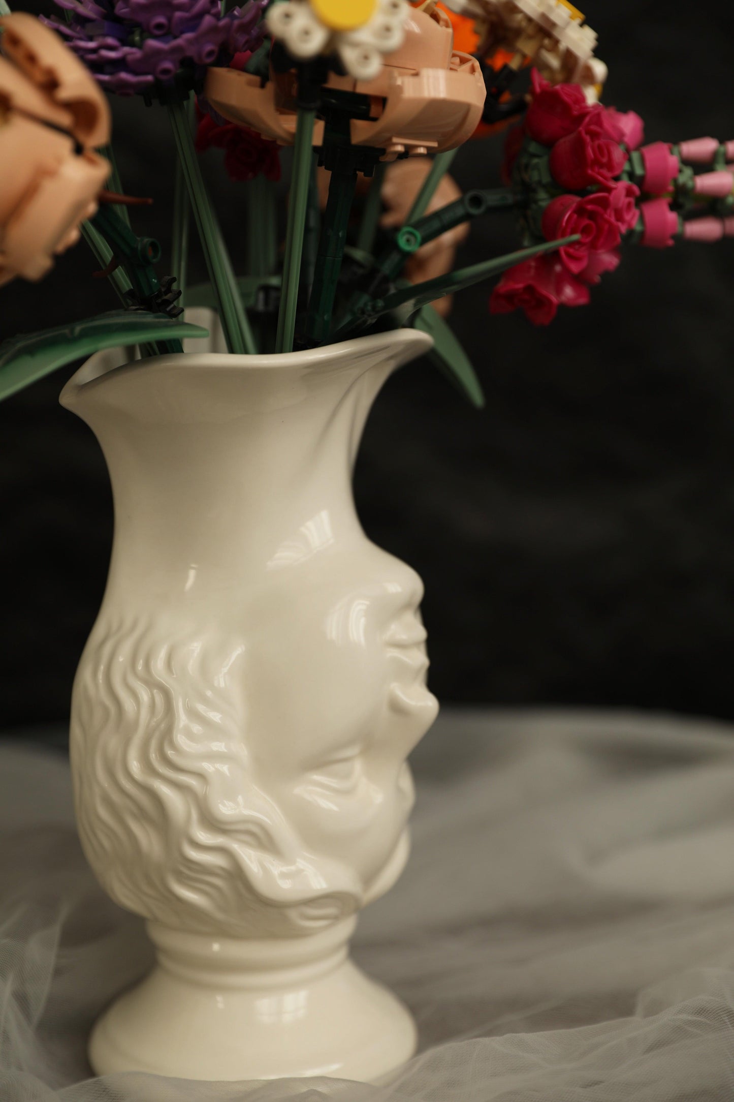 White Greek Goddess Female Decorative Vase - Selene - MAIA HOMES