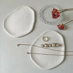 White Modern Irregular Frosted Tray