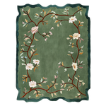 Wild Bloom Frame Hand Tufted Wool Rug