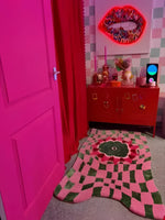 Wild Flower Wavy Checker Hand Tufted Wool Rug - MAIA HOMES