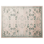 This beautiful Willow Grace Hand Tufted Area Rug features a vintage-inspired design with intricate green floral patterns on a soft, muted background. Perfect for adding a touch of elegance to any living room, this 8x10 wool rug combines classic charm with modern style, making it an ideal choice for those seeking premium rugs for living room décor.