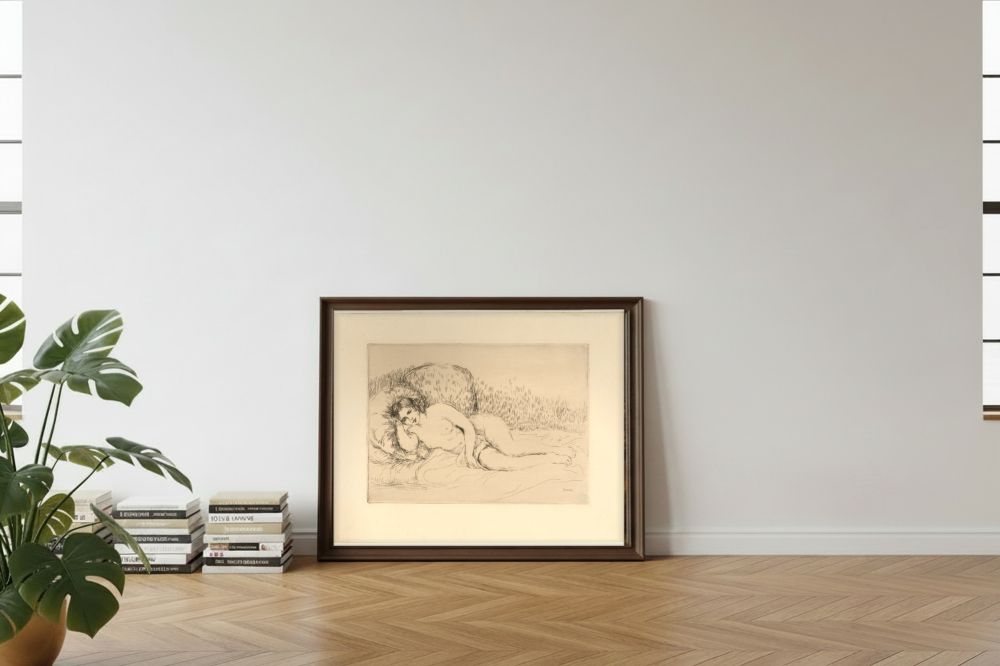 Framed room mockup - leaning