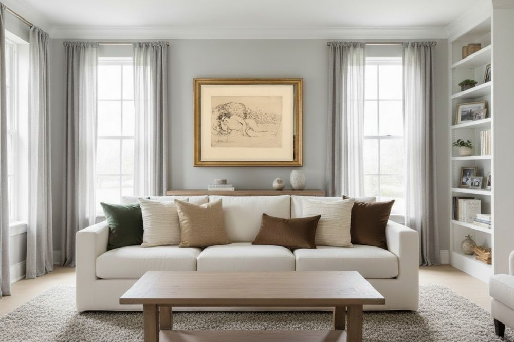 Framed room mockup - gold